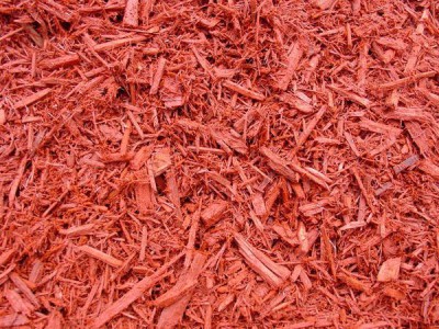 Red dye mulch